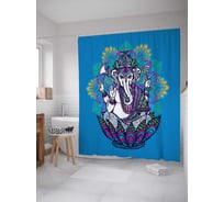 Штора (занавеска) для ванной JoyArty "Божественные знания" из сатена, 180х200 см с крючками, sc_19224