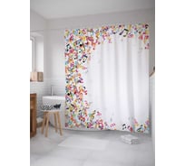 Штора (занавеска) для ванной JoyArty "Музыкальное наполнение" из сатена, 180х200 см с крючками, sc_12696