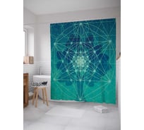 Штора (занавеска) для ванной JoyArty "Энергия дерева" из сатена, 180х200 см с крючками, sc_18922