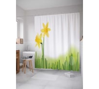 Штора (занавеска) для ванной JoyArty "Июльская радость" из сатена, 180х200 см с крючками, sc_16650