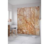 Штора (занавеска) для ванной JoyArty "Пламенеющий лес" из сатена, 180х200 см с крючками, sc_18905