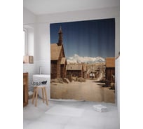 Штора (занавеска) для ванной JoyArty "Проселочная дорога" из сатена, 180х200 см с крючками, sc_11775