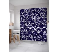 Штора (занавеска) для ванной JoyArty "Чешуя мечты" из сатена, 180х200 см с крючками, sc_23159