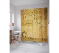 Штора (занавеска) для ванной JoyArty "Великий океан" из сатена, 180х200 см с крючками, sc_18563