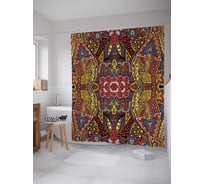 Штора (занавеска) для ванной JoyArty "Красочная абстракция" из сатена, 180х200 см с крючками, sc_18651