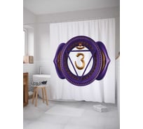 Штора (занавеска) для ванной JoyArty "Этническая символика" из сатена, 180х200 см с крючками, sc_18776