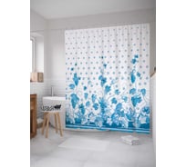 Штора (занавеска) для ванной JoyArty "Виноградное заграждение" из сатена, 180х200 см с крючками, sc_21599
