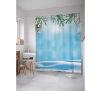 Штора (занавеска) для ванной JoyArty "Снежные холмы" из сатена, 180х200 см с крючками, sc_18883