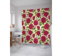 Штора (занавеска) для ванной JoyArty "Аромат судьбы" из сатена, 180х200 см с крючками, sc_20499