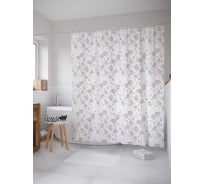Штора (занавеска) для ванной JoyArty "Полет цветов" из сатена, 180х200 см с крючками, sc_20882