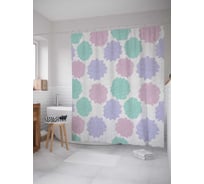Штора (занавеска) для ванной JoyArty "В поисках фантазии" из сатена, 180х200 см с крючками, sc_20477