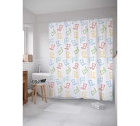 Штора (занавеска) для ванной JoyArty "Маленькие котики" из сатена, 180х200 см с крючками, sc_18511