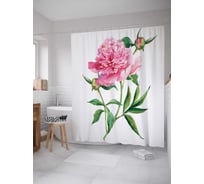 Штора (занавеска) для ванной JoyArty "Май расцветает" из сатена, 180х200 см с крючками, sc_14558