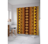 Штора (занавеска) для ванной JoyArty "Счастливые полосы" из сатена, 180х200 см с крючками, sc_16824