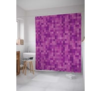 Штора (занавеска) для ванной JoyArty "Потеря четкости" из сатена, 180х200 см с крючками, sc_22144