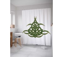 Штора (занавеска) для ванной JoyArty "Волшебная метка" из сатена, 180х200 см с крючками, sc_16886