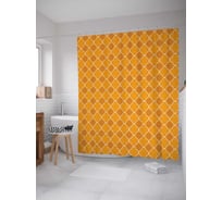 Штора (занавеска) для ванной JoyArty "Классический орнамент" из сатена, 180х200 см с крючками, sc_16810