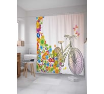 Штора (занавеска) для ванной JoyArty "Романтическая поездка" из сатена, 180х200 см с крючками, sc_18246