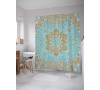 Штора (занавеска) для ванной JoyArty "Поражающая фантазия" из сатена, 180х200 см с крючками, sc_21237