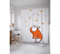 Штора (занавеска) для ванной JoyArty "Загадай желание" из сатена, 180х200 см с крючками, sc_18406