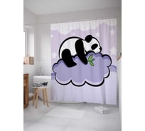 Штора (занавеска) для ванной JoyArty "Сон на облаке" из сатена, 180х200 см с крючками, sc_18125