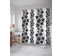 Штора (занавеска) для ванной JoyArty "Звездные тоннели" из сатена, 180х200 см с крючками, sc_18400