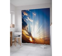 Штора (занавеска) для ванной JoyArty "Чудесное явление" из сатена, 180х200 см с крючками, sc_16566