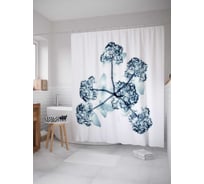 Штора (занавеска) для ванной JoyArty "Цветут пока не поздно" из сатена, 180х200 см с крючками, sc_14460