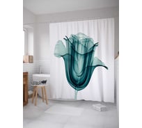 Штора (занавеска) для ванной JoyArty "Грустная роза" из сатена, 180х200 см с крючками, sc_14469