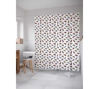 Штора (занавеска) для ванной JoyArty "Автомобильное безумие" из сатена, 180х200 см с крючками, sc_18243