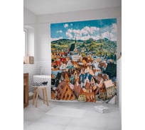 Штора (занавеска) для ванной JoyArty "Захватывающий полет" из сатена, 180х200 см с крючками, sc_14429