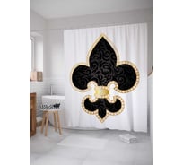 Штора (занавеска) для ванной JoyArty "Драгоценный орнамент" из сатена, 180х200 см с крючками, sc_14853