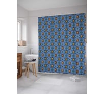 Штора (занавеска) для ванной JoyArty "Винсент Ван Гог" из сатена, 180х200 см с крючками, sc_142559