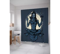 Штора (занавеска) для ванной JoyArty "Ночной дух" из сатена, 180х200 см с крючками, sc_19243