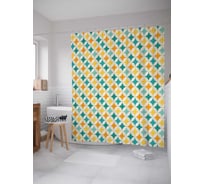 Штора (занавеска) для ванной JoyArty "Звездное мигание" из сатена, 180х200 см с крючками, sc_23301