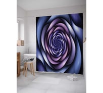 Штора (занавеска) для ванной JoyArty "Вечный цветок" из сатена, 180х200 см с крючками, sc_16985