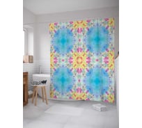 Штора (занавеска) для ванной JoyArty "Размытый рисунок" из сатена, 180х200 см с крючками, sc_19296