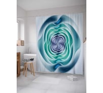 Штора (занавеска) для ванной JoyArty "Бесконечные волны" из сатена, 180х200 см с крючками, sc_16987