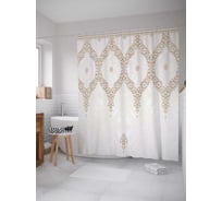 Штора (занавеска) для ванной JoyArty "Форменная иллюзия" из сатена, 180х200 см с крючками, sc_17016