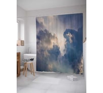 Штора (занавеска) для ванной JoyArty "Полет во сне" из сатена, 180х200 см с крючками, sc_16577