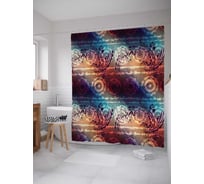 Штора (занавеска) для ванной JoyArty "Удивительный орнамент" из сатена, 180х200 см с крючками, sc_16920