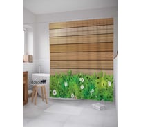 Штора (занавеска) для ванной JoyArty "Весенняя пора" из сатена, 180х200 см с крючками, sc_19551