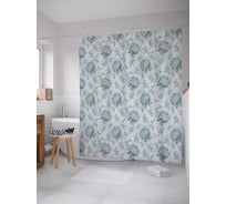 Штора (занавеска) для ванной JoyArty "Земля расцветает" из сатена, 180х200 см с крючками, sc_16263