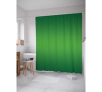 Штора (занавеска) для ванной JoyArty "Сочная зелень" из сатена, 180х200 см с крючками, sc_23569