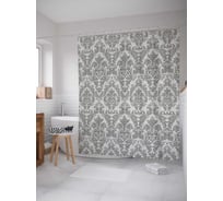 Штора (занавеска) для ванной JoyArty "Узорное мышление" из сатена, 180х200 см с крючками, sc_13207
