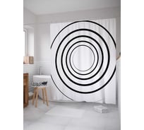 Штора (занавеска) для ванной JoyArty "Классическая спираль" из сатена, 180х200 см с крючками, sc_18737