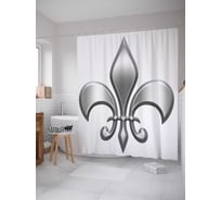 Штора (занавеска) для ванной JoyArty "Блестящий орнамент" из сатена, 180х200 см с крючками, sc_14858