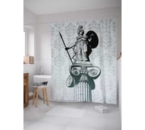 Штора (занавеска) для ванной JoyArty "Статуя Афины" из сатена, 180х200 см с крючками, sc_14866