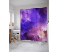 Штора (занавеска) для ванной JoyArty "Небесный дым" из сатена, 180х200 см с крючками, sc_18524