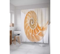 Штора (занавеска) для ванной JoyArty "Ступенчатая спираль" из сатена, 180х200 см с крючками, sc_18925